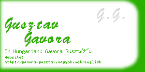 gusztav gavora business card